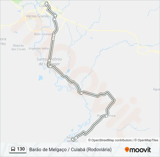 130 Bus Line Map