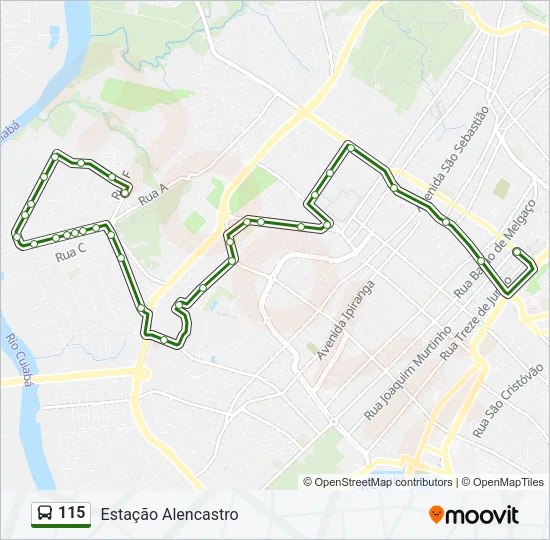 115 Bus Line Map