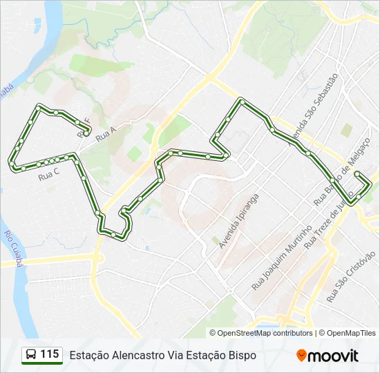 115 Bus Line Map