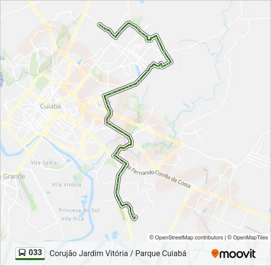 033 Bus Line Map