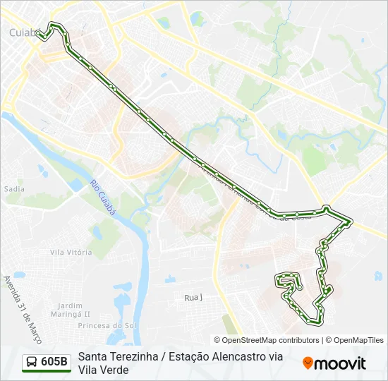605B Bus Line Map