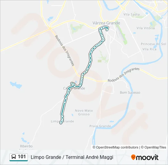 101 Bus Line Map