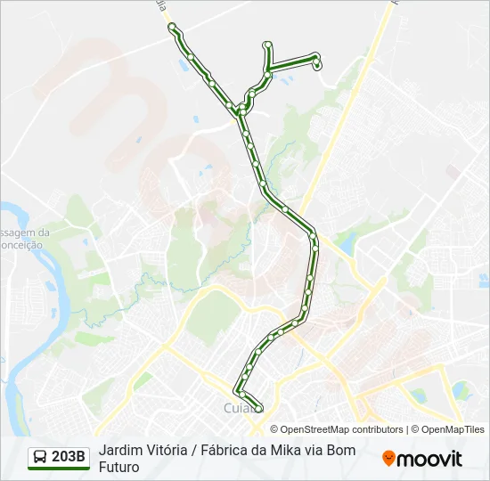 203B Bus Line Map