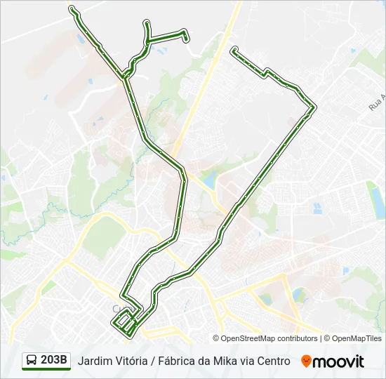 203B Bus Line Map
