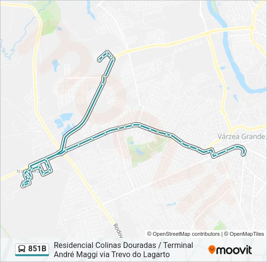 851B Bus Line Map