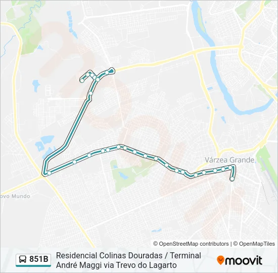 851B Bus Line Map