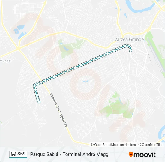 859 Bus Line Map