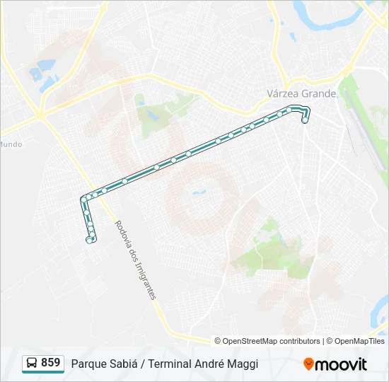 859 Bus Line Map