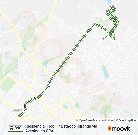 390 Bus Line Map