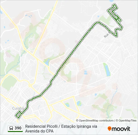 390 Bus Line Map
