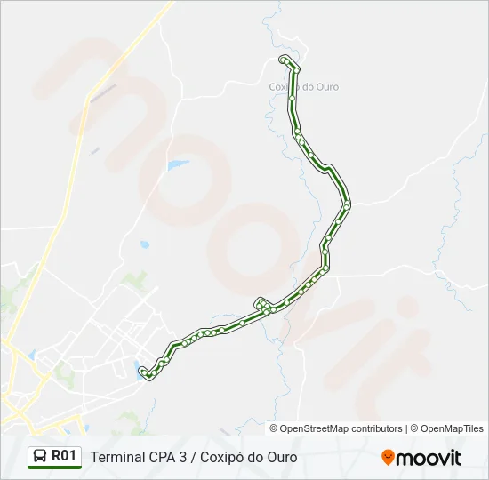 R01 Bus Line Map