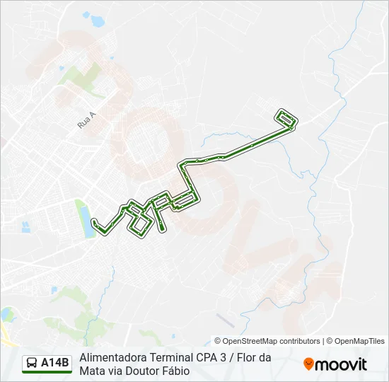 A14B Bus Line Map
