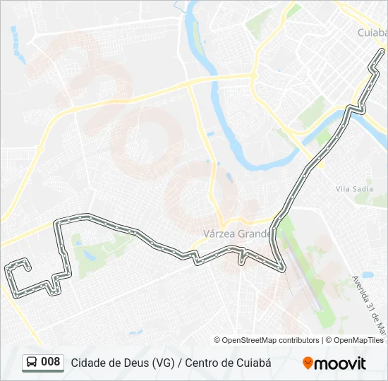 008 Bus Line Map
