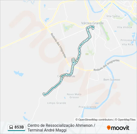 853B Bus Line Map
