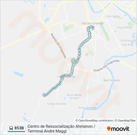 853B Bus Line Map