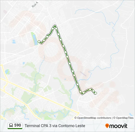 590 Bus Line Map
