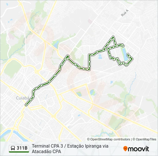 311B Bus Line Map