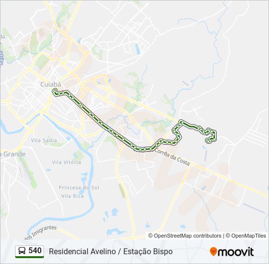 540 bus Line Map