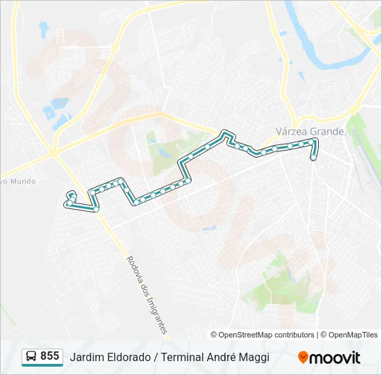 855 Bus Line Map