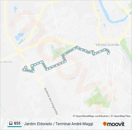 855 Bus Line Map