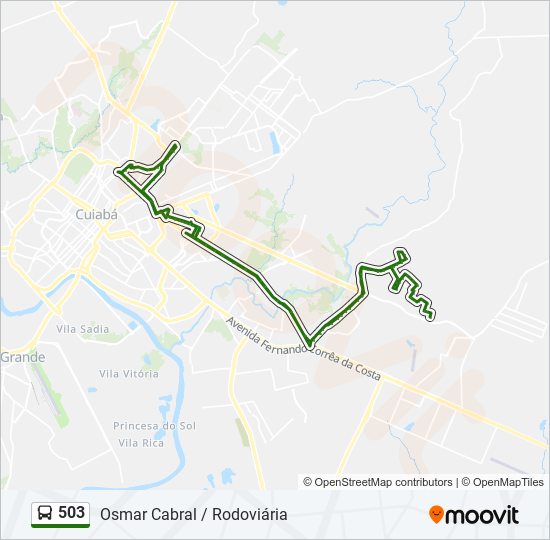 Mapa de 503 de autobús