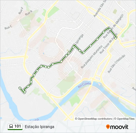 101 Bus Line Map