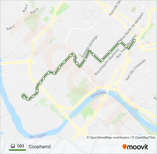101 Bus Line Map