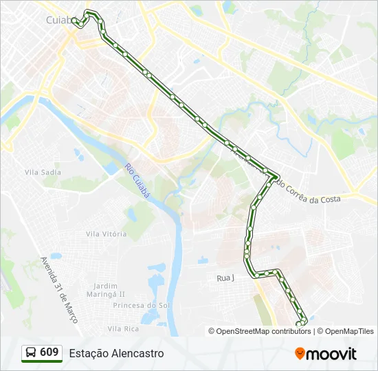 609 Bus Line Map