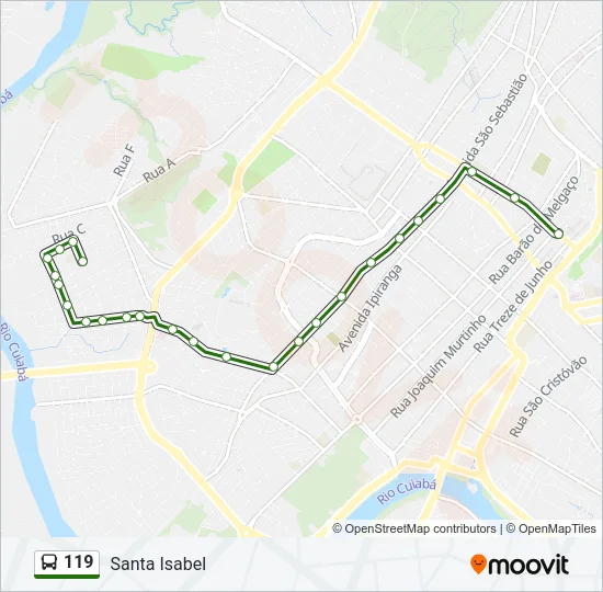 119 Bus Line Map