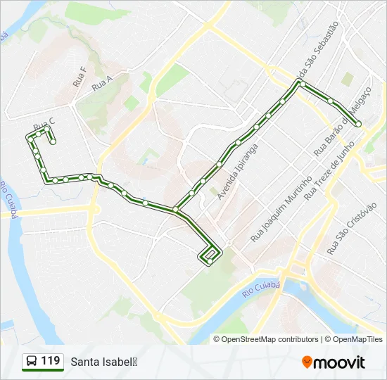 119 Bus Line Map