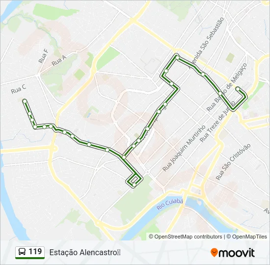 119 Bus Line Map