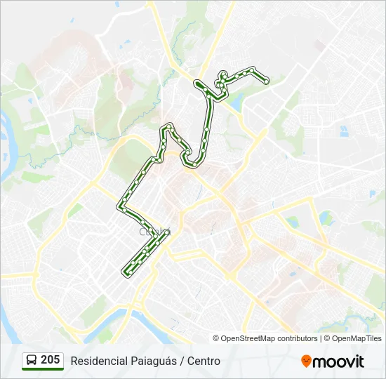 205 Bus Line Map
