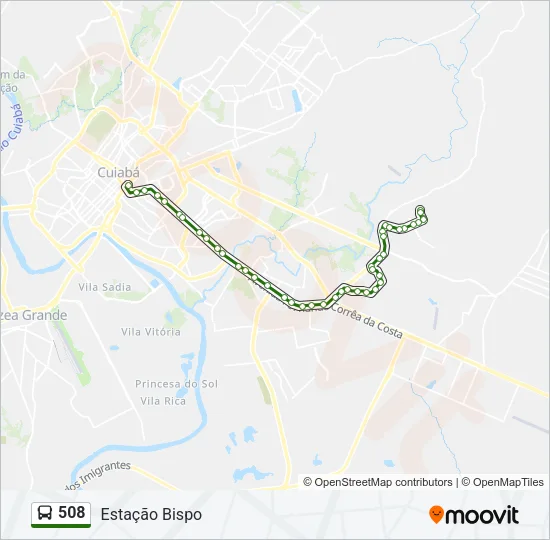 508 Bus Line Map