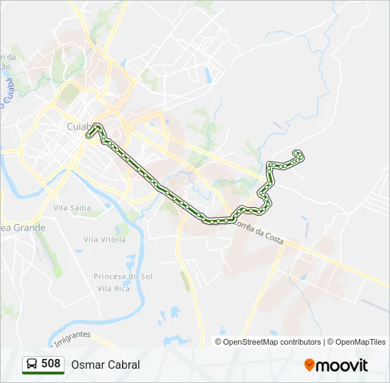 508 Bus Line Map
