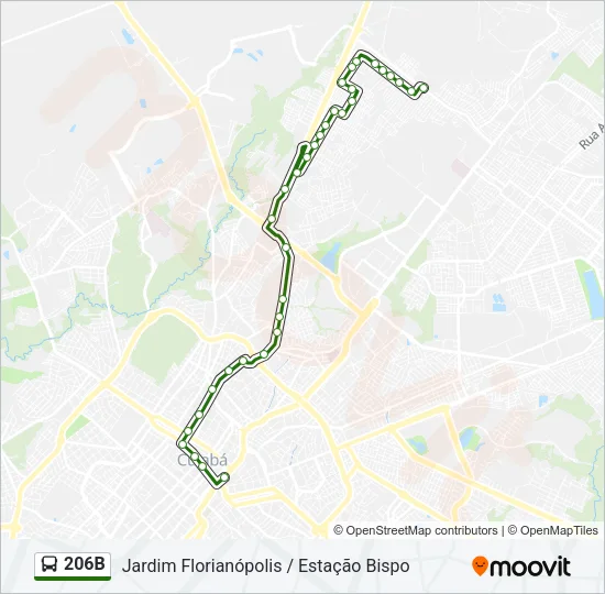 206B Bus Line Map