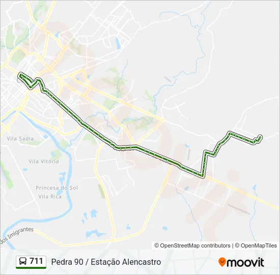 711 Bus Line Map