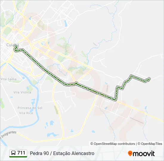 711 Bus Line Map