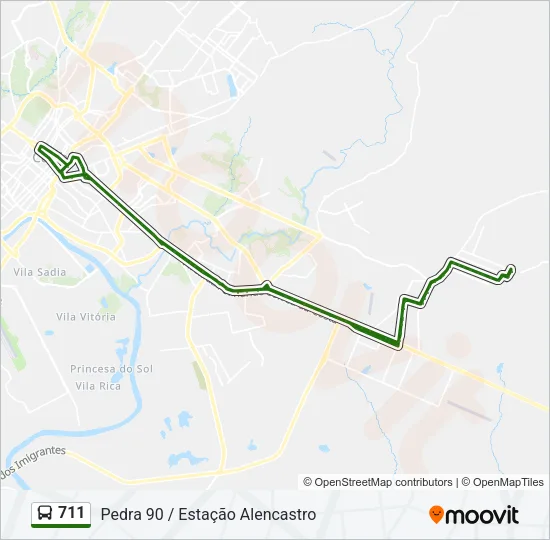 711 Bus Line Map