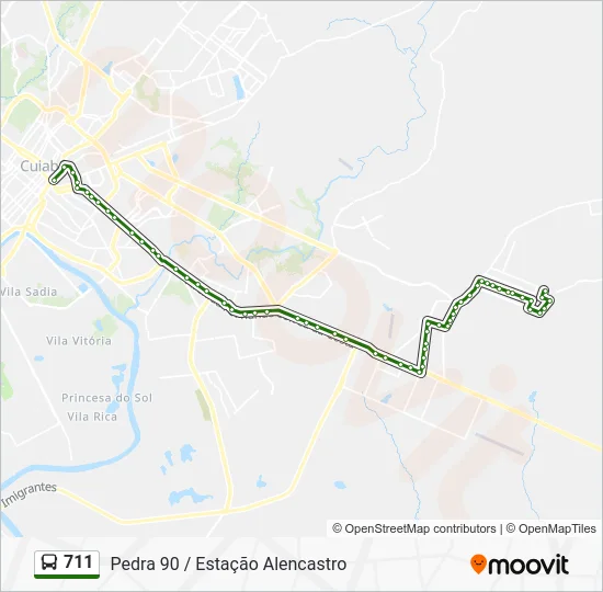 711 Bus Line Map