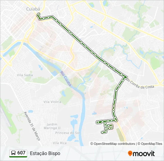 607 Bus Line Map
