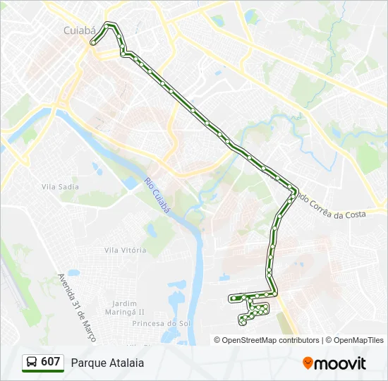 607 Bus Line Map