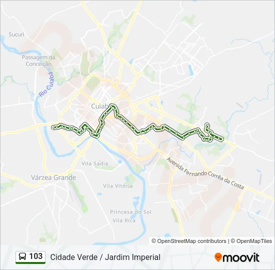103 Bus Line Map