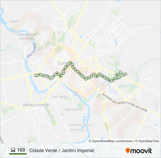 103 Bus Line Map