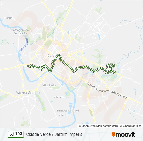 103 Bus Line Map