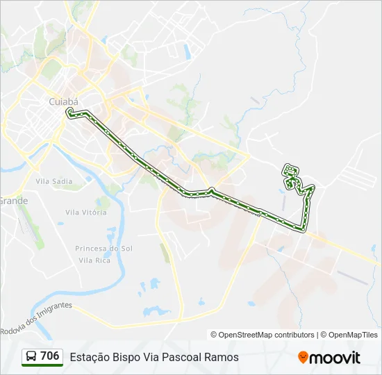 706 Bus Line Map