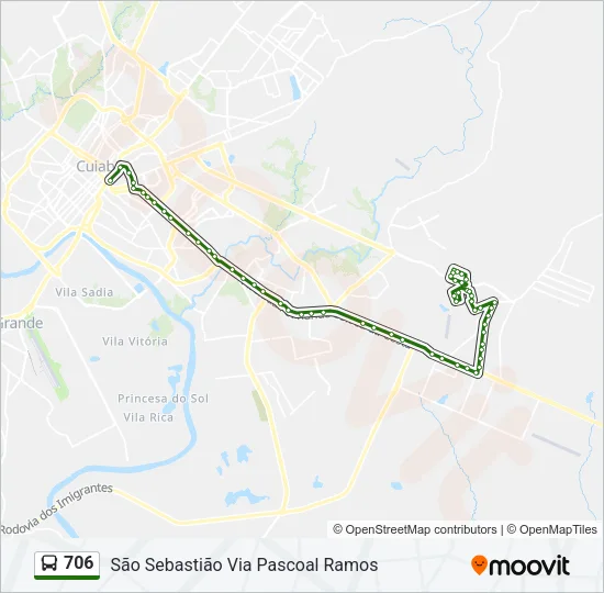 706 Bus Line Map
