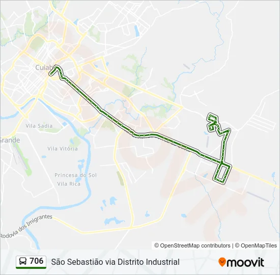 706 Bus Line Map