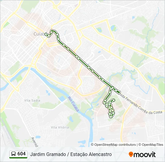 604 Bus Line Map