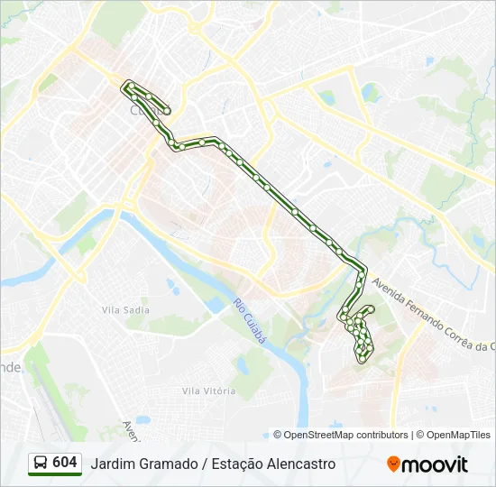 604 Bus Line Map