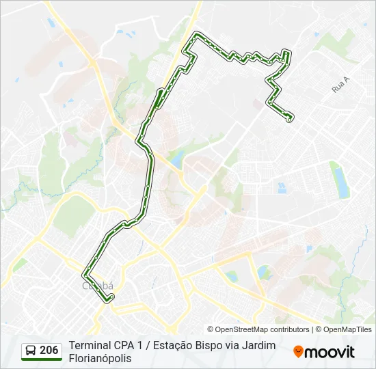 206 Bus Line Map